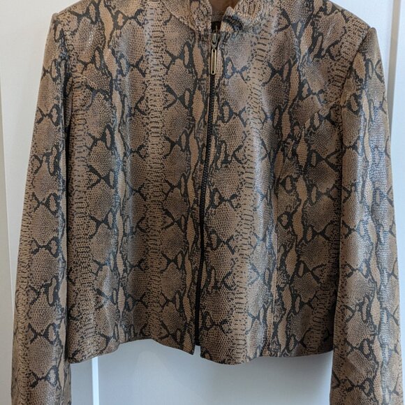 Arte Pelle Genuine Python Leather Jacket - Picture 4 of 9